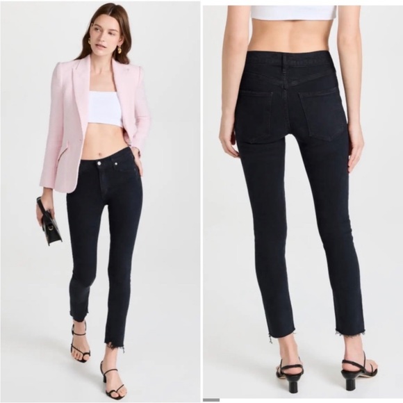 AGOLDE NWT Toni Slim Straight Jeans in Feral New Black 23 - Picture 2 of 9